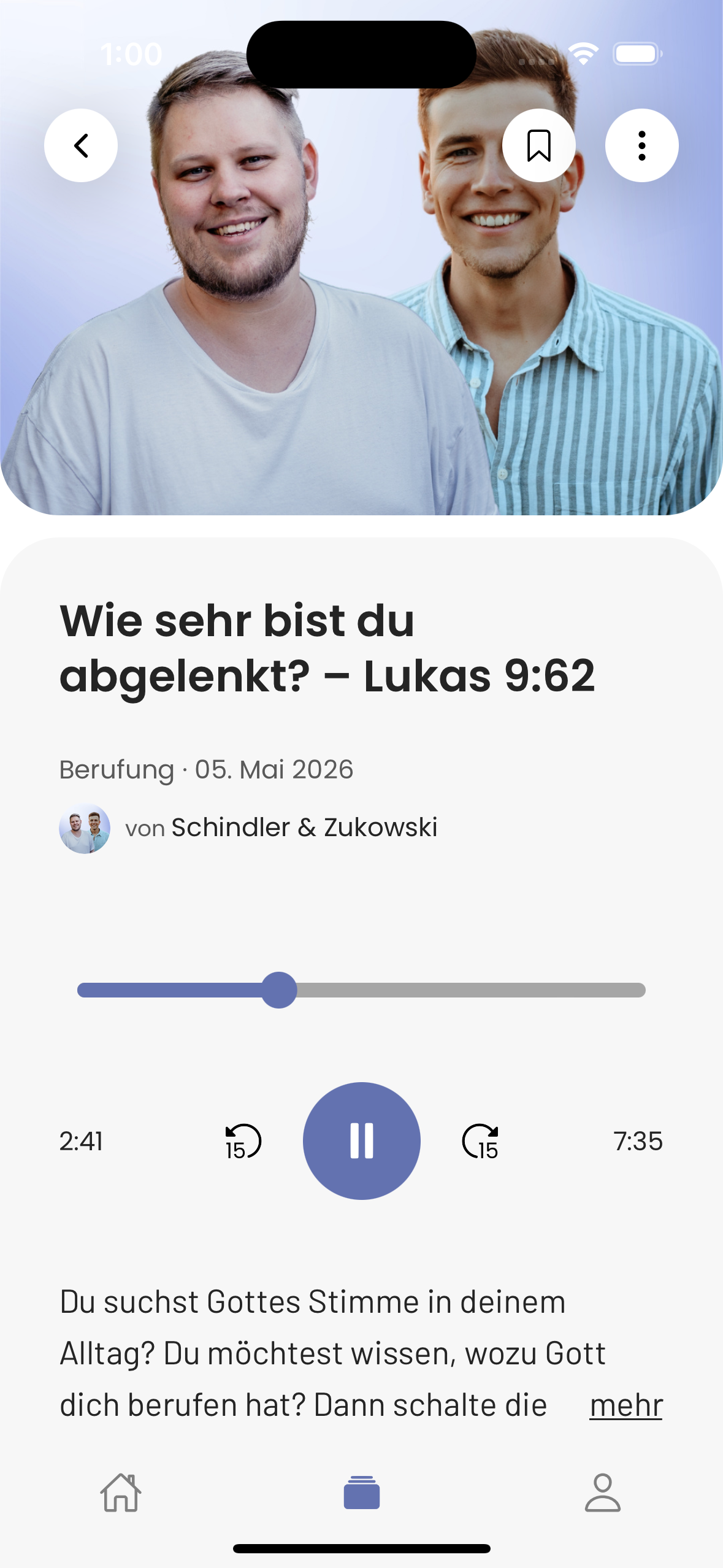 App-Screen: Podcast